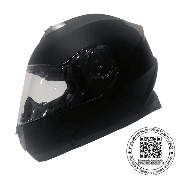 CASCO ABATIBLE GHB 160 MONO NEGRO MATE 1