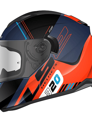 CASCO LS2 FF320 STREAM EVO SCHE AZUL NARANJO
