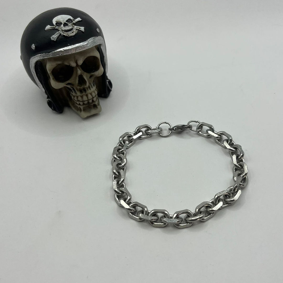 Pulsera Eslabones Cromada 1