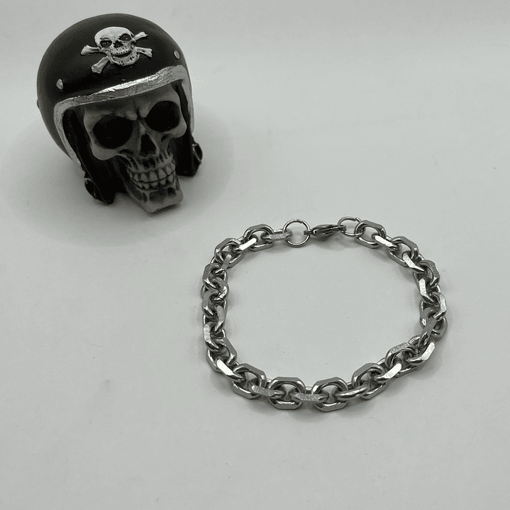 Pulsera Eslabones Cromada 1