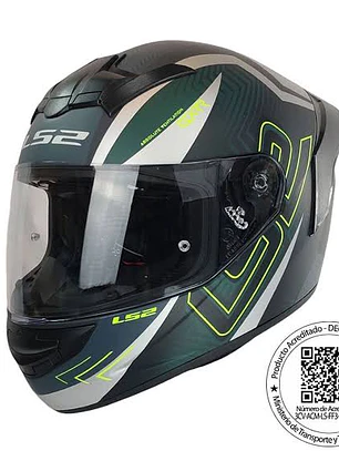 CASCO LS2 FF352 EVO GARR NEGRO AMARILLO MATE