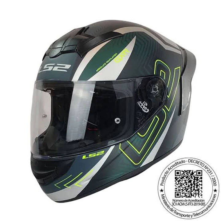 CASCO LS2 FF352 EVO GARR NEGRO AMARILLO MATE 1