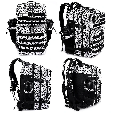 Mochila 45 Litros Animal Print Negro