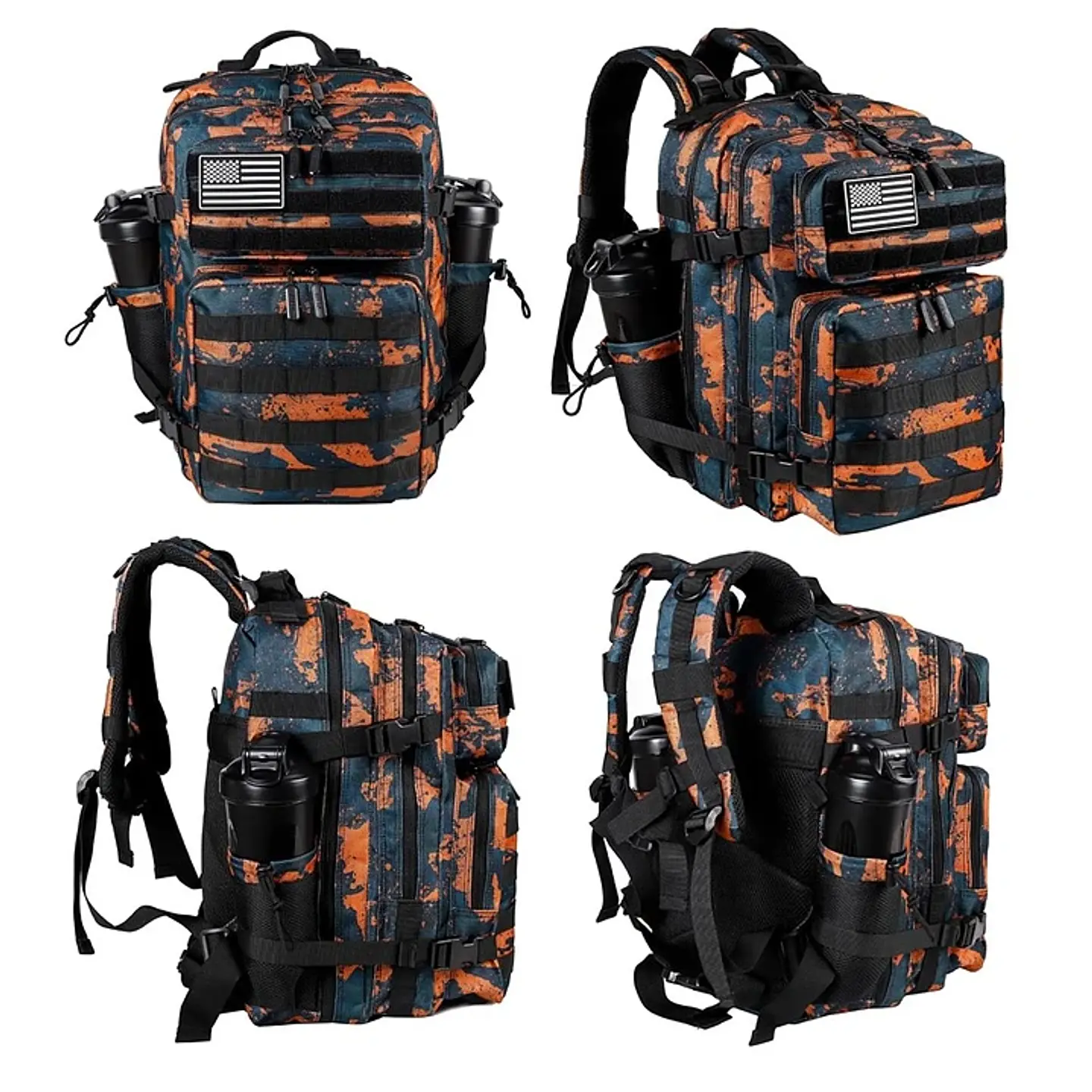 Mochila Táctica 35 Litros Naranja 1