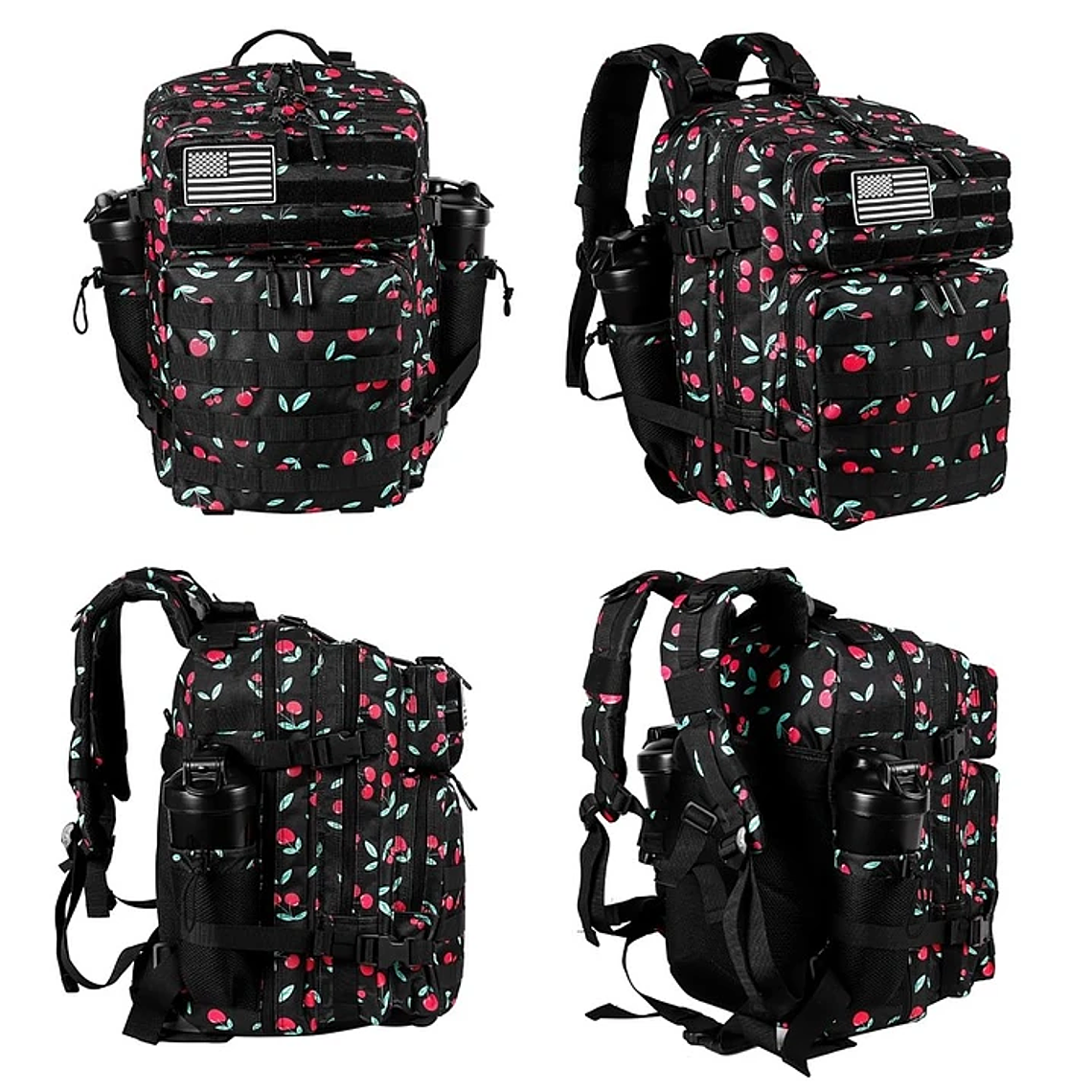 Mochila 35 Litros Táctica Negro Cherry 2