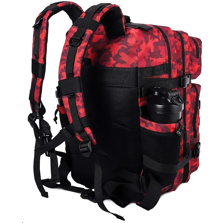 Mochila 45 Litros Táctica Rojo Camo 1