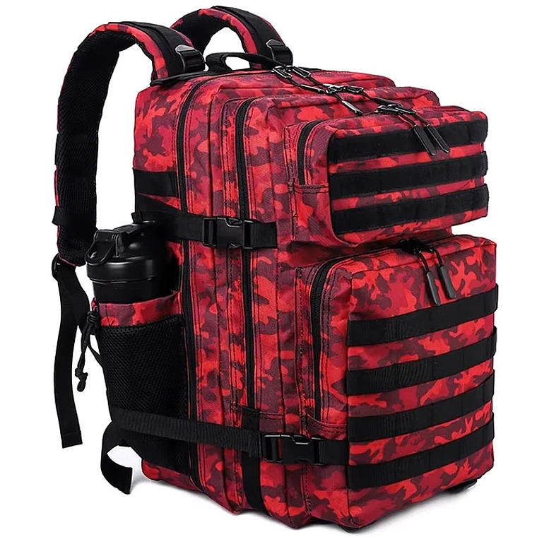 Mochila 45 Litros Táctica Rojo Camo 2