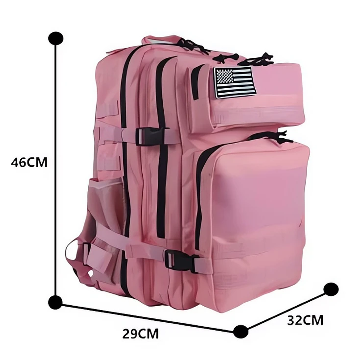 Mochila Tactica 45 Litros Rosa 2