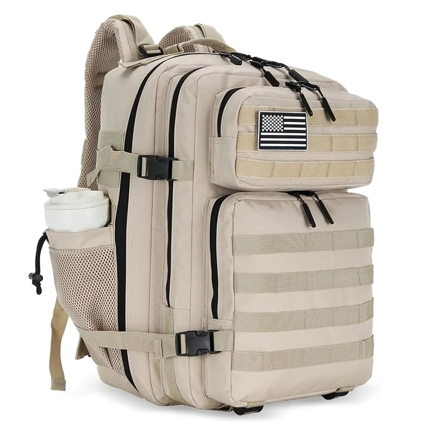 Mochila Táctica 45 Litros Caqui Claro 2