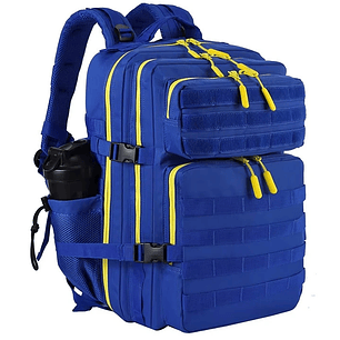 Mochila Táctica 45 Litros Azul Amarillo