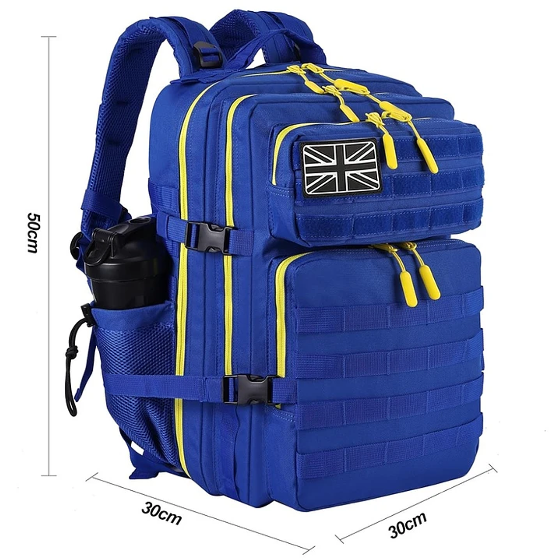 Mochila Táctica 45 Litros Azul Amarillo 3