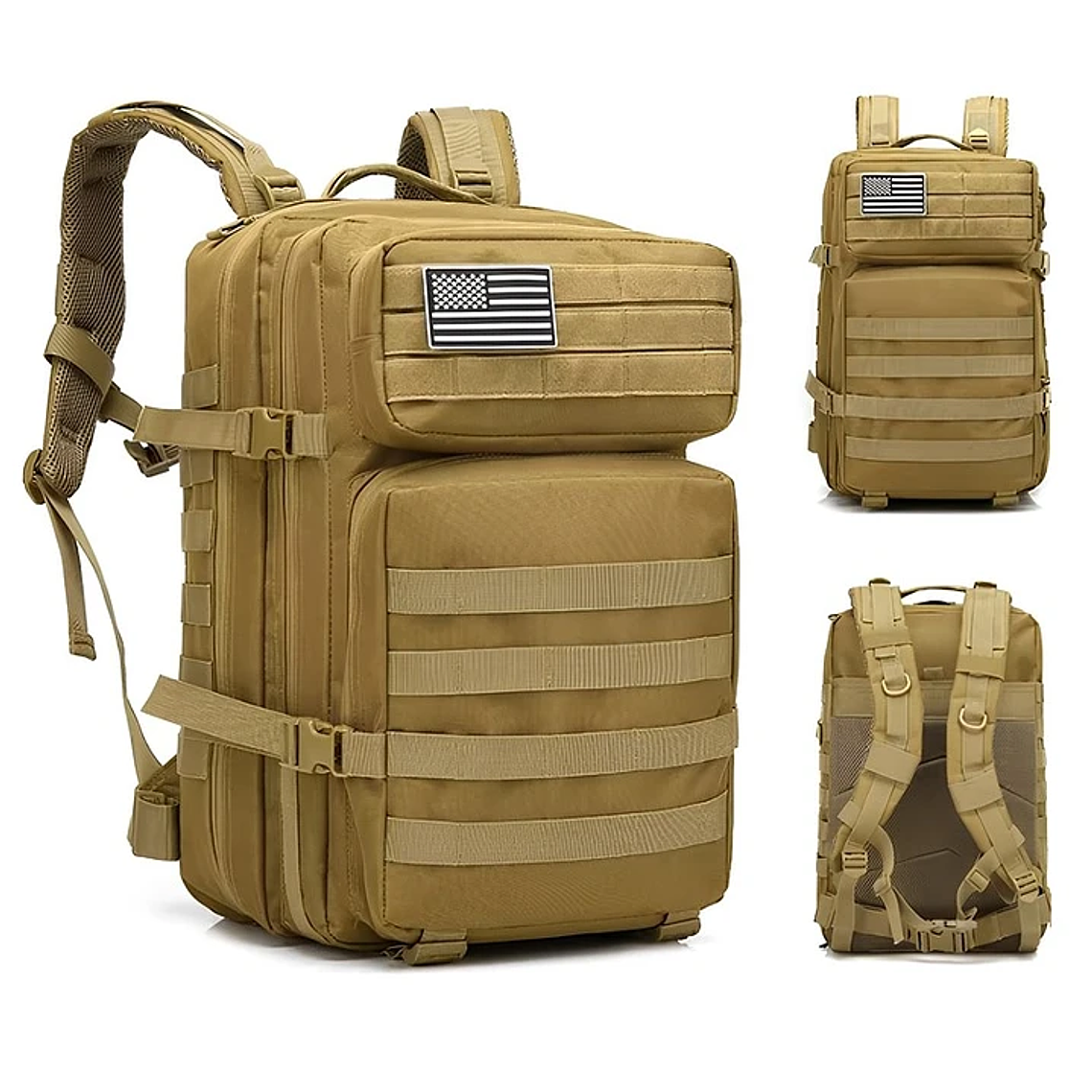 Mochila Tactica 45 Litros Ocre 1
