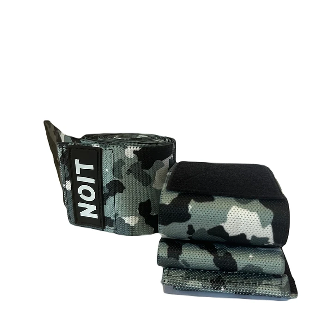 Rodilleras Powerlifting Levantamientos Tipo Venda Gris Camo 2