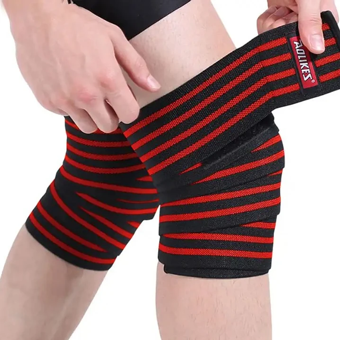 Rodilleras Elasticas Tipo Vendas Para Levantamientos Powerlifting Rojo 2