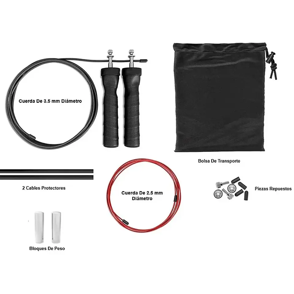 Cuerda Crossfit Para Salto De Velocidad Pack Pro 3