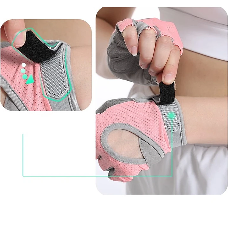 Guantes Para Pesas Gimnasio Mujer Entrenamiento Deportivo Fitness 5