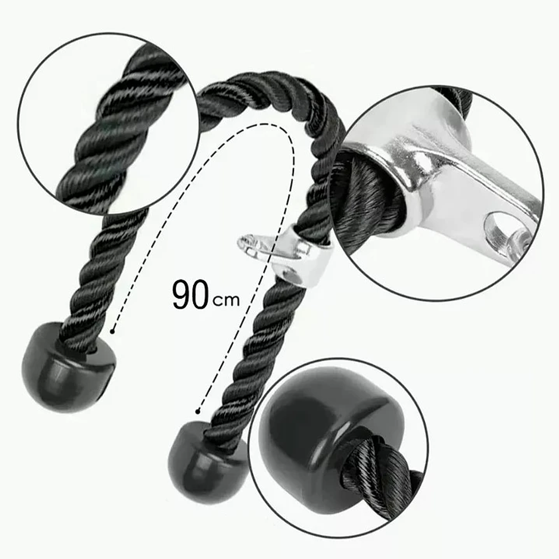 Cuerda Para Polea Tríceps Bíceps 90cm De Largo 2