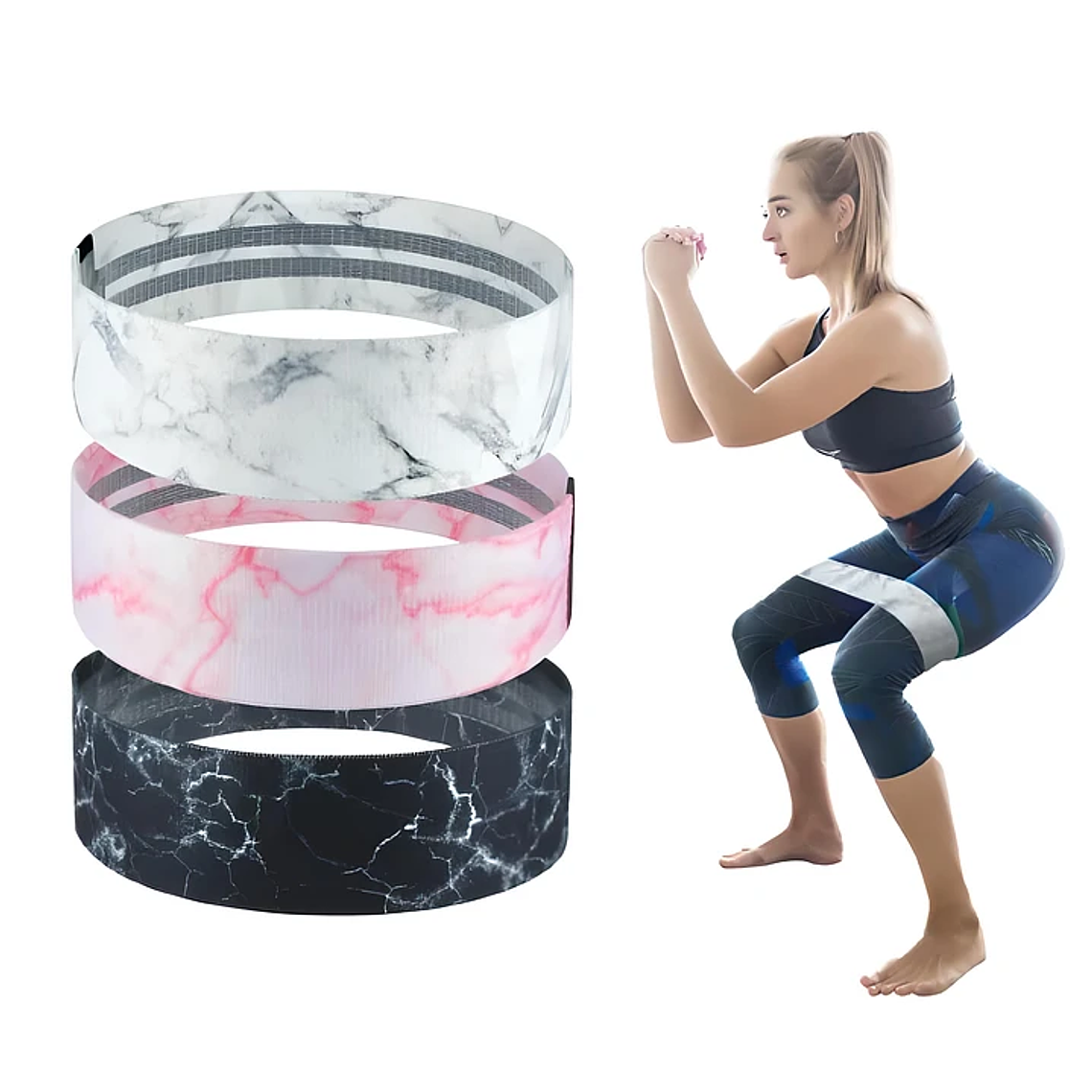 Bandas de Resistencia Elasticas Para Gluteos Y Piernas 4