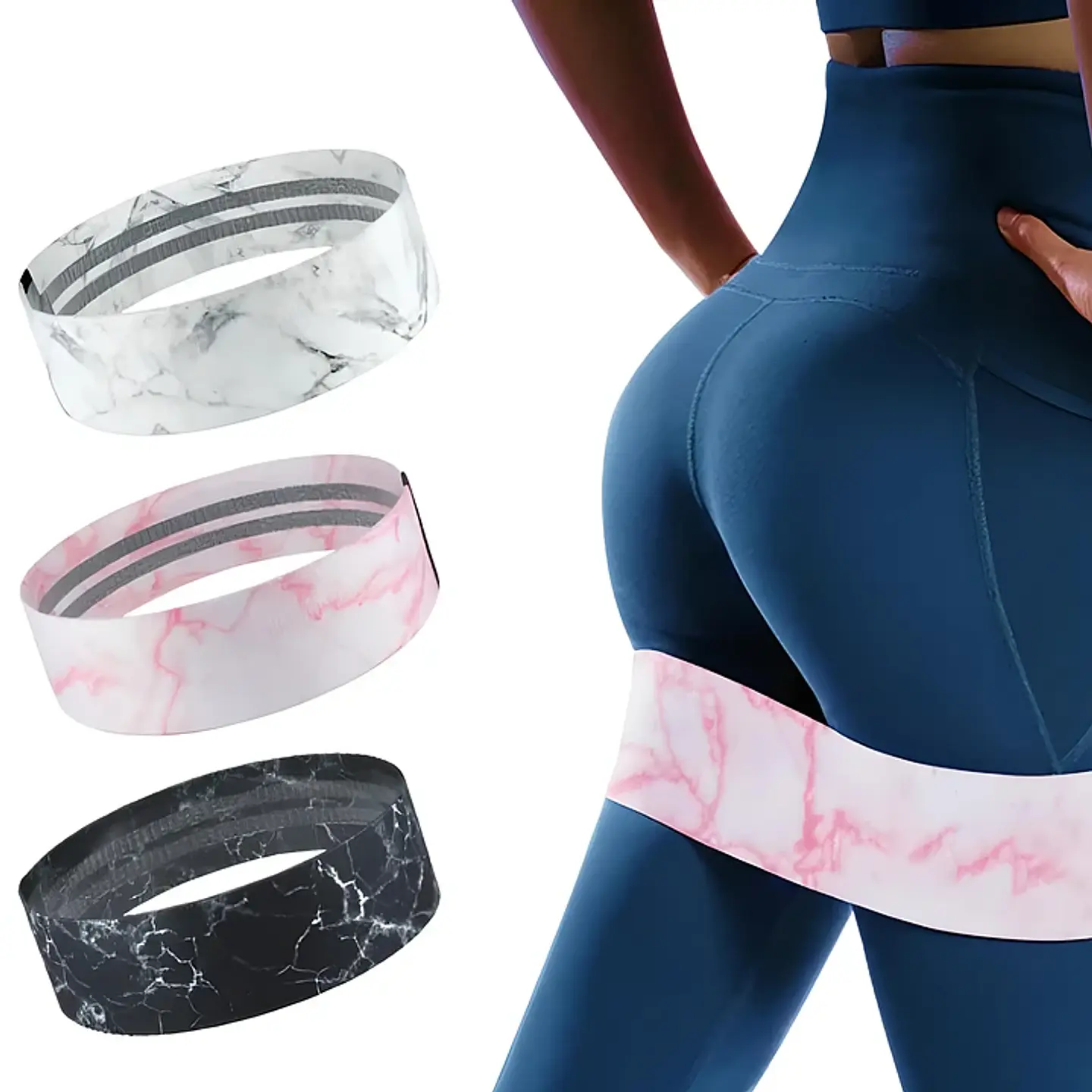 Bandas de Resistencia Elasticas Para Gluteos Y Piernas 1