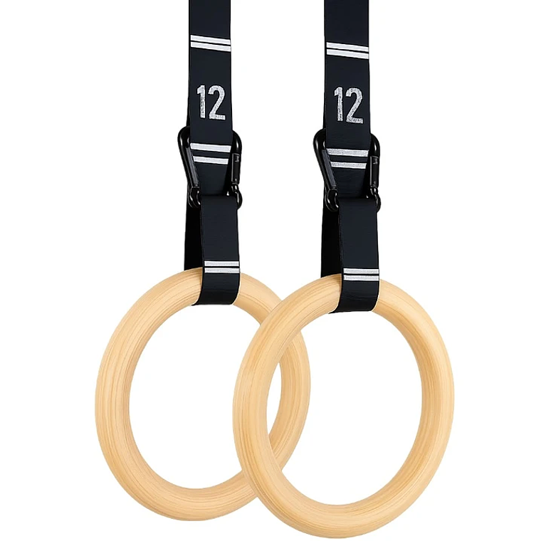 Anillas Olímpicas De Madera Gimnasia Calistenia Crossfit Numeradas 1