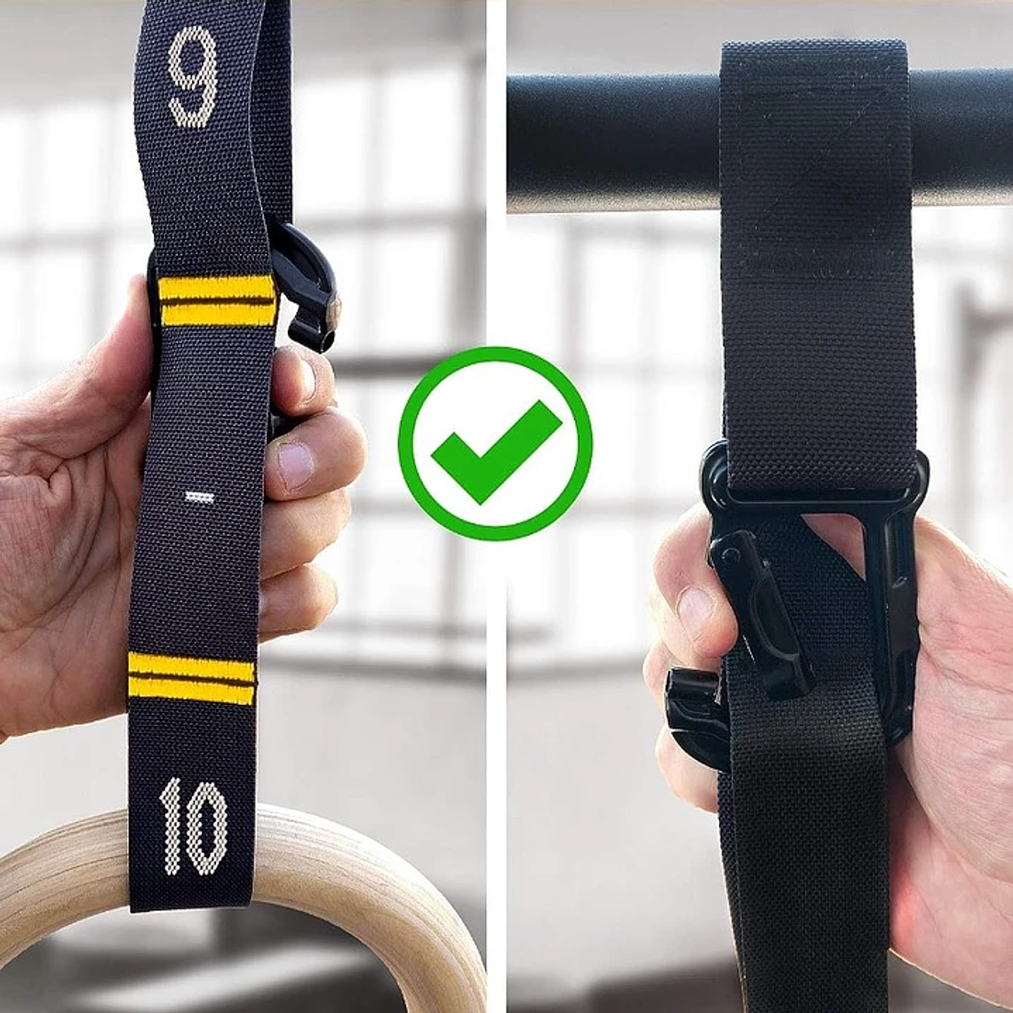 Anillas Olímpicas De Madera Gimnasia Calistenia Crossfit Numeradas 5