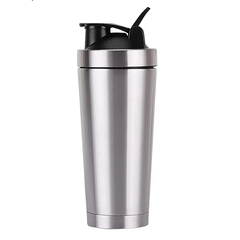 Shaker Mezclador Batidos De Proteina Acero Inoxidable 750ml