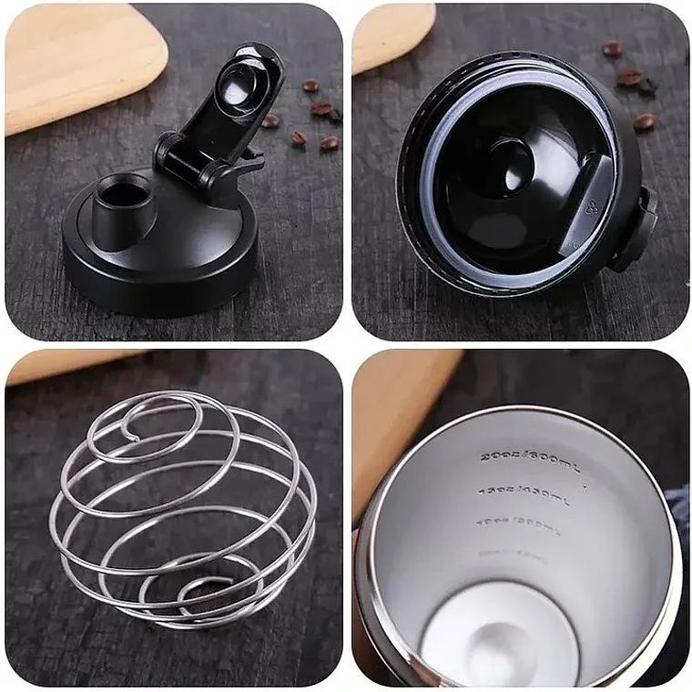 Shaker Mezclador Batidos De Proteina Acero Inoxidable 750ml 7