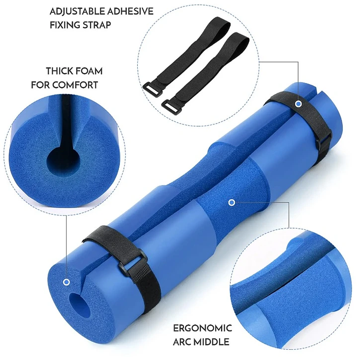 Almohadilla Para Barra Esponja Hip Thrust Squat 4