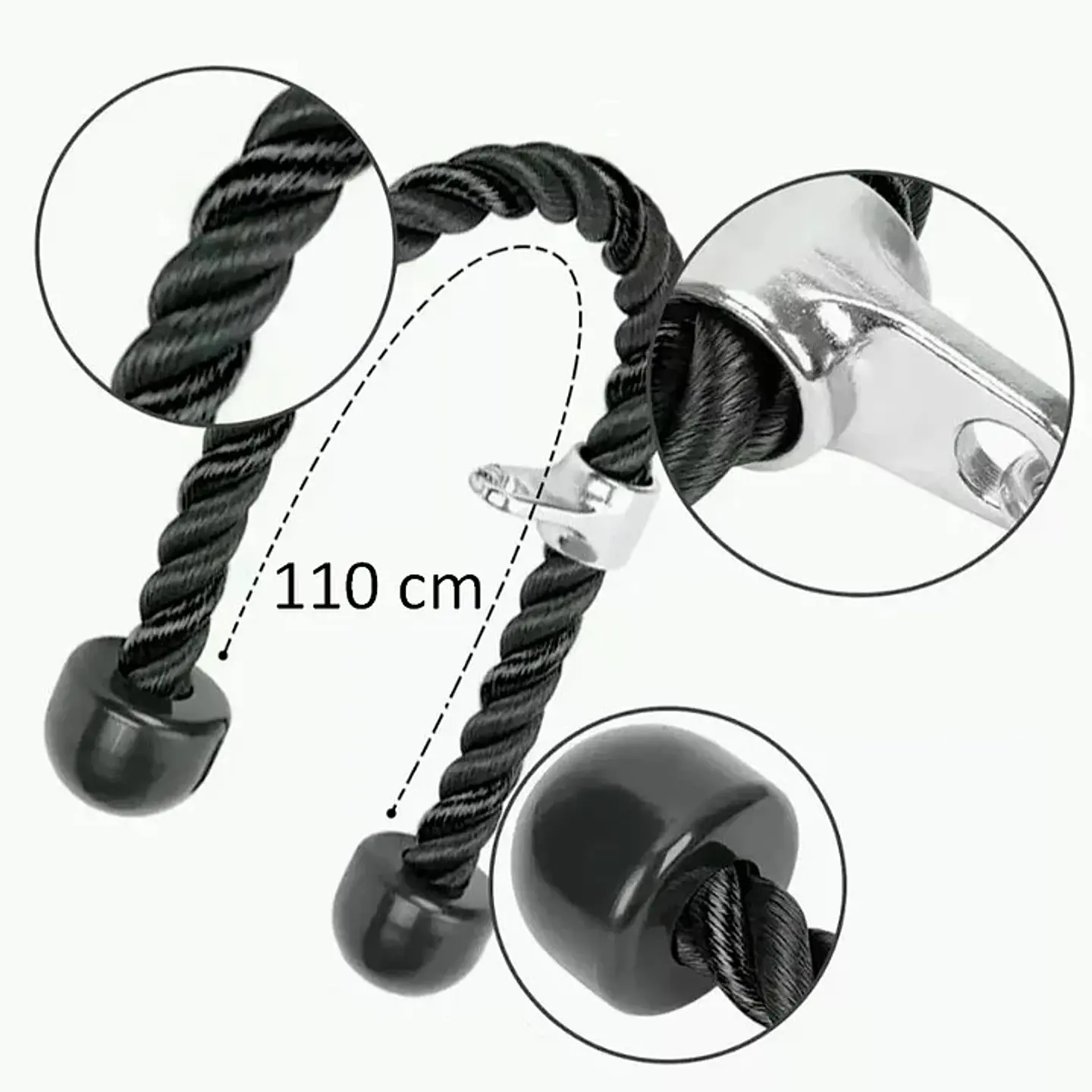 Cuerda Para Triceps Biceps Polea 110Cm de Largo 2