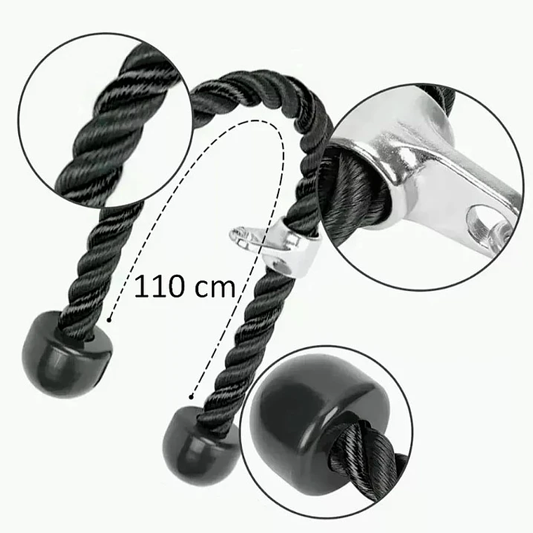 Cuerda Para Triceps Biceps Polea 110Cm de Largo 2