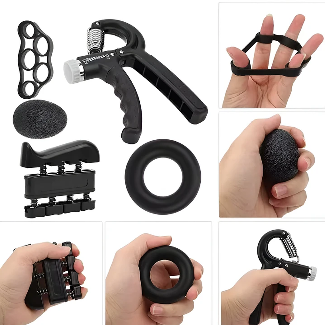 Set Hand Grip Ejercicios Fuerza Mano Dedos Antebrazo 2