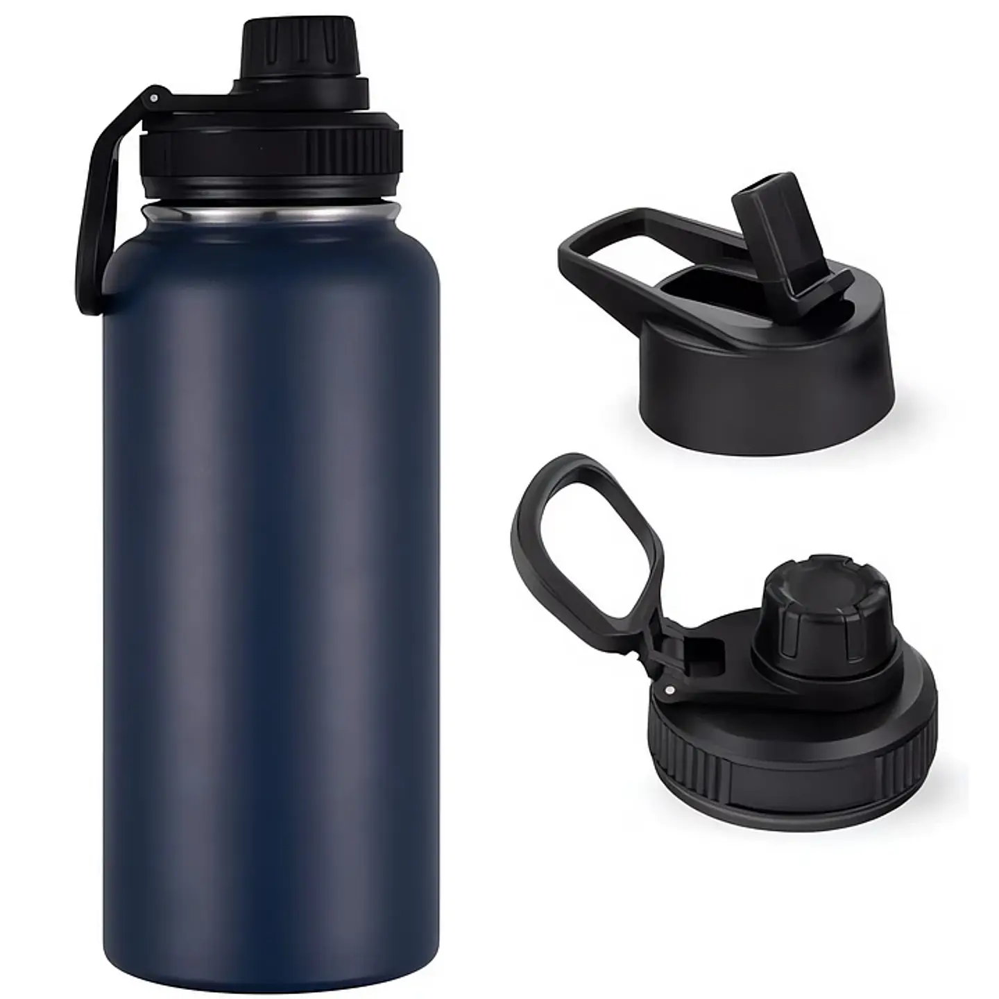 Botella Termica Termo Agua Acero Inoxidable 1 Litro 2 Tapas 2