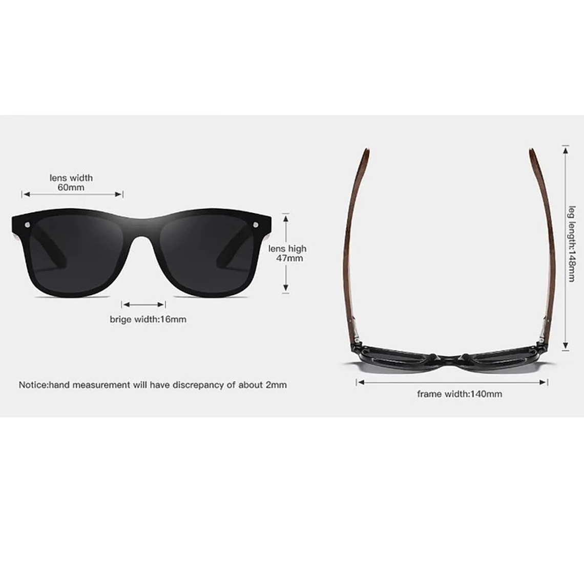 Anteojos De Sol Polarizados Lentes Gafas De Madera 3