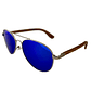 Anteojos De Sol Estilo Aviador Polarizados Gafas De Madera - Miniatura 3