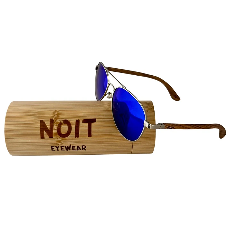 Anteojos De Sol Estilo Aviador Polarizados Gafas De Madera 4