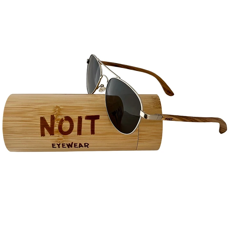 Anteojos De Sol Estilo Aviador Polarizados Gafas De Madera 5