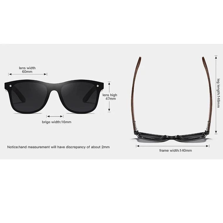 Lentes De Sol Anteojos De Madera Gafas Polarizadas 5