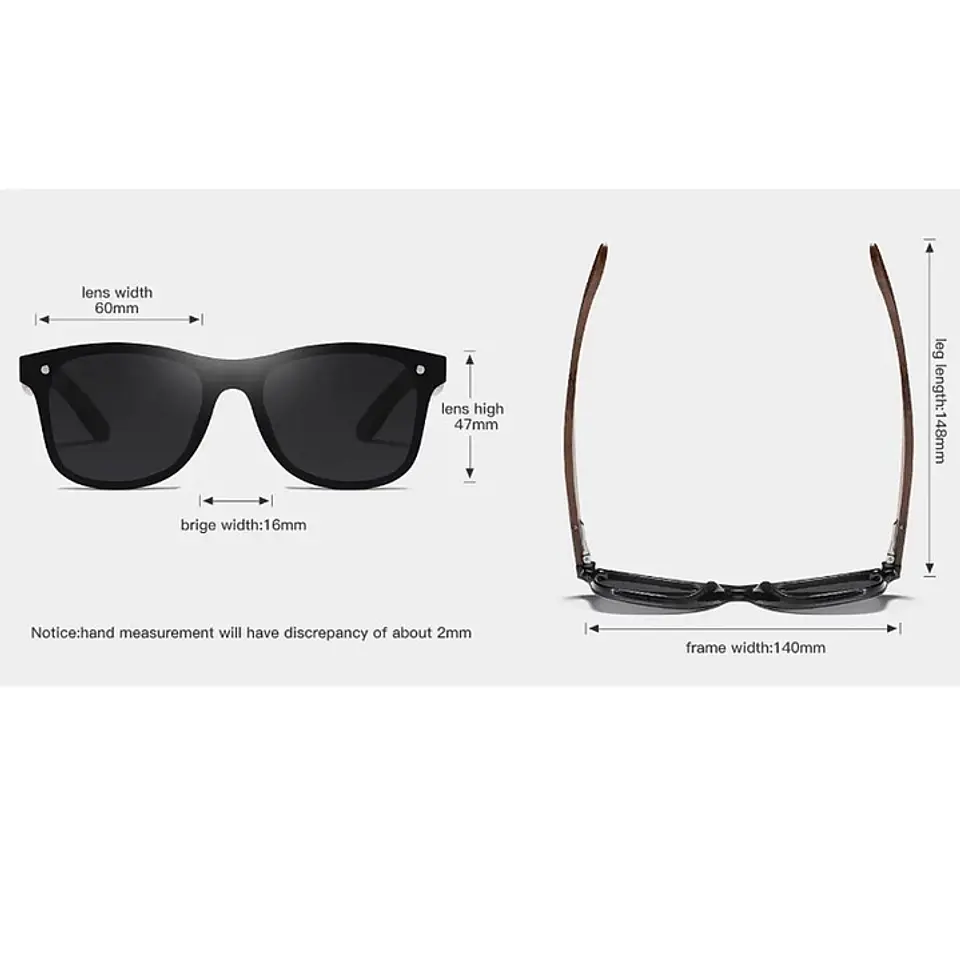 Lentes De Sol Anteojos De Madera Gafas Polarizadas 5