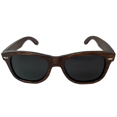 Lentes De Sol Gafas De Madera Polarizados Zebra Oscuro