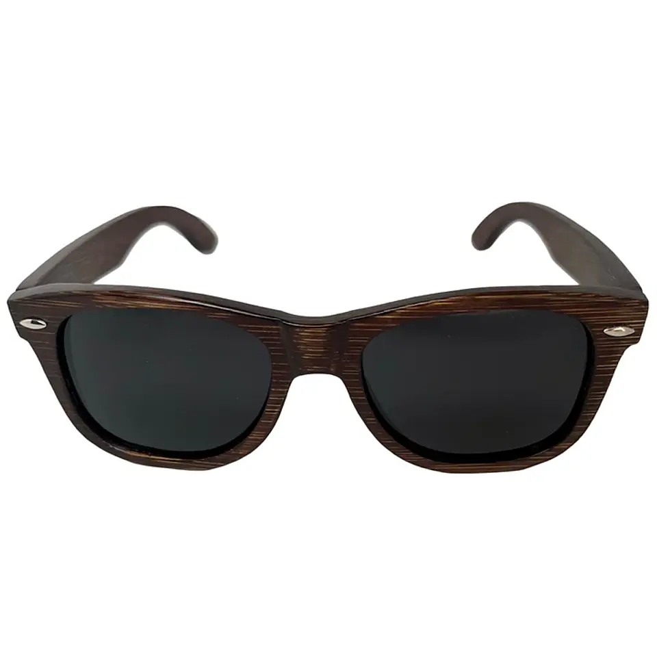 Lentes De Sol Gafas De Madera Polarizados Zebra Oscuro 1