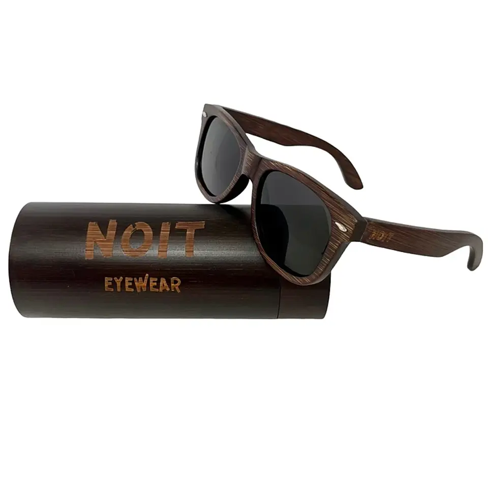 Lentes De Sol Gafas De Madera Polarizados Zebra Oscuro 4