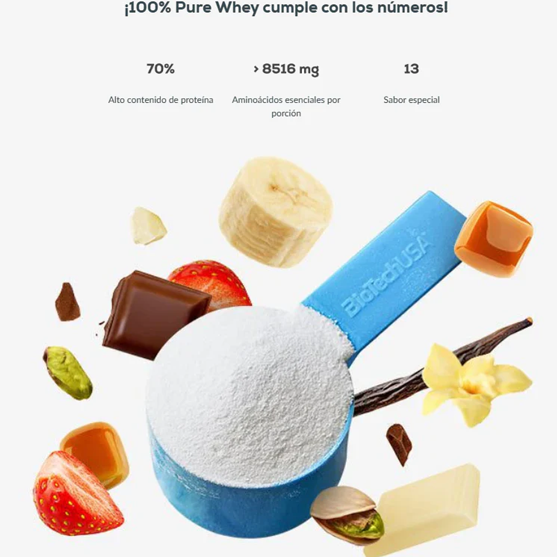 Proteina 100% Pure Whey 5libras 81 Servicios - Biotechusa 4