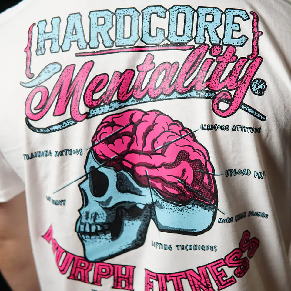 Remera Regular Fit Hardcore Mentality - Blanco 5