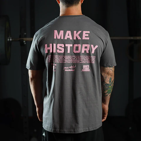 Remera Regular Fit Make History - Gris Charcoal