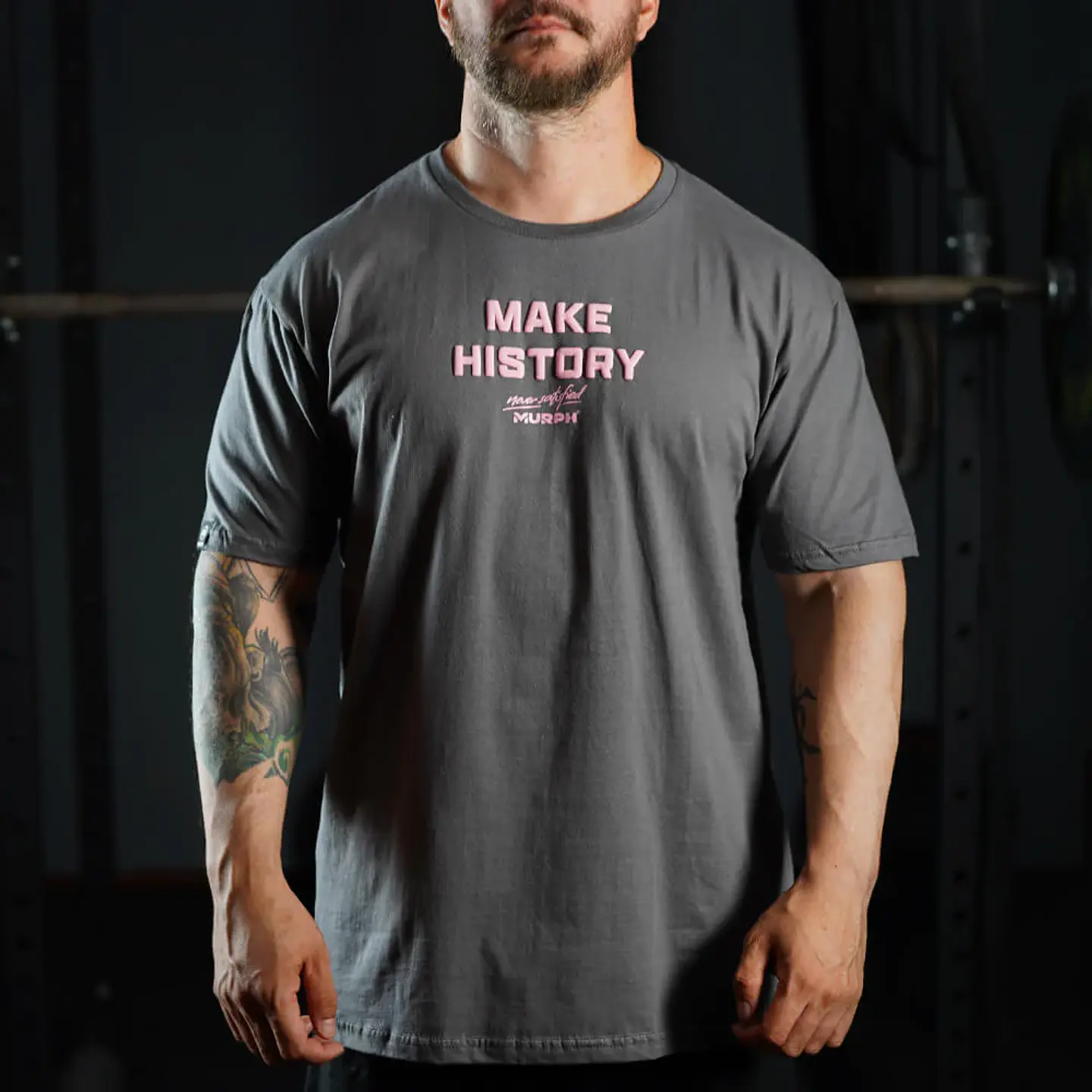 Remera Regular Fit Make History - Gris Charcoal 2