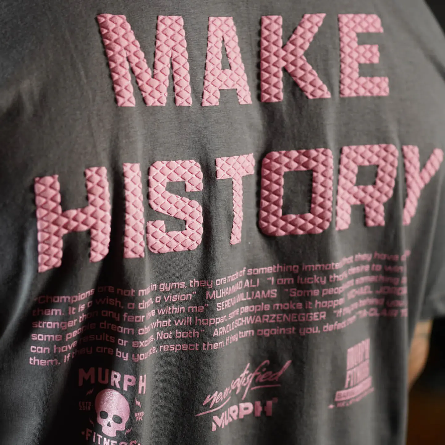Remera Regular Fit Make History - Gris Charcoal 5