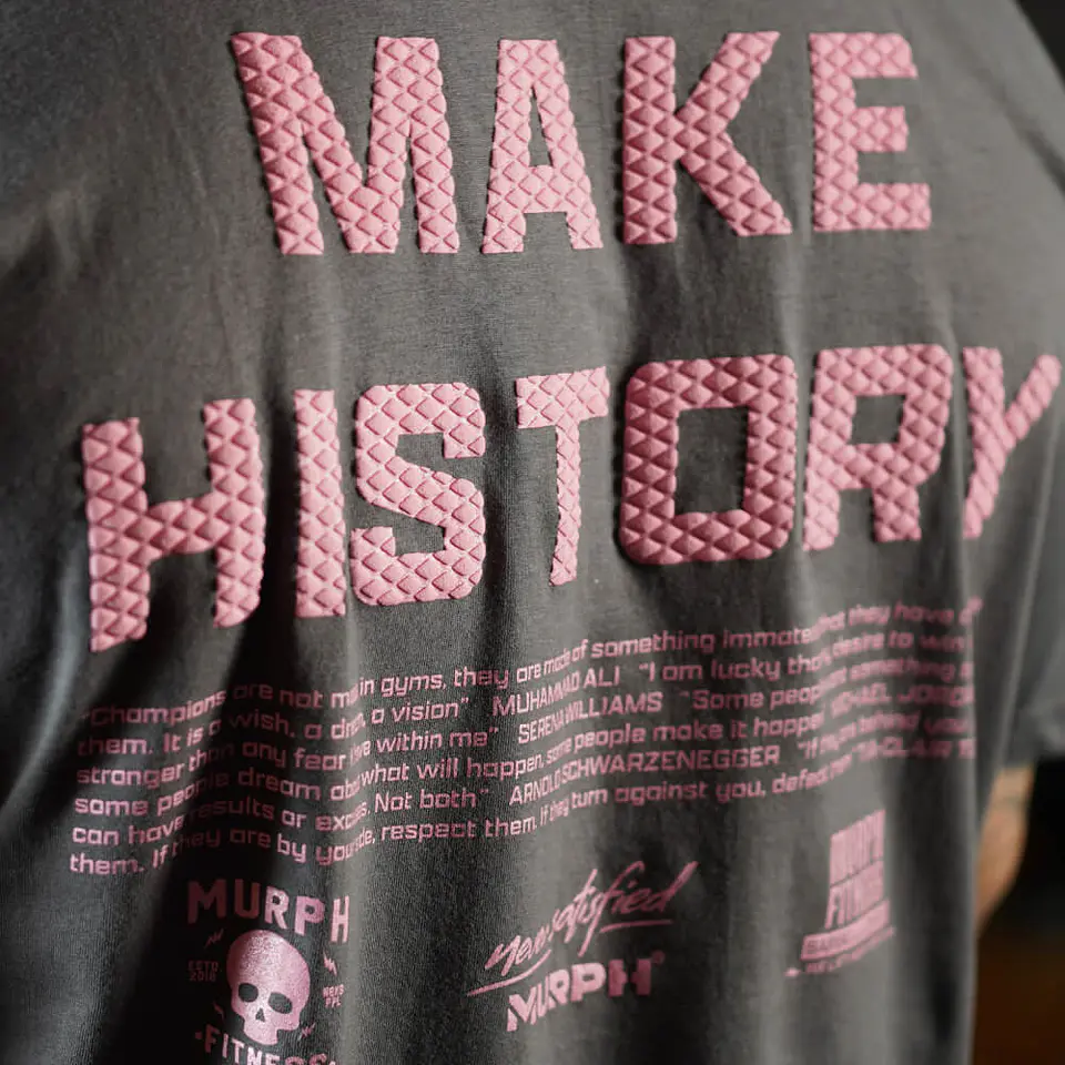 Remera Regular Fit Make History - Gris Charcoal 5