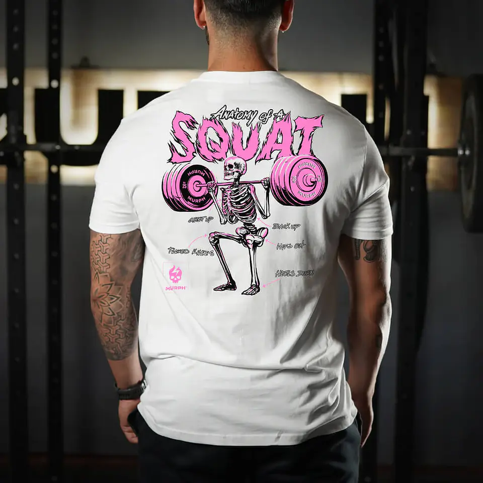 Remera Regular Fit Anatomy Of Squat - Blanco 1