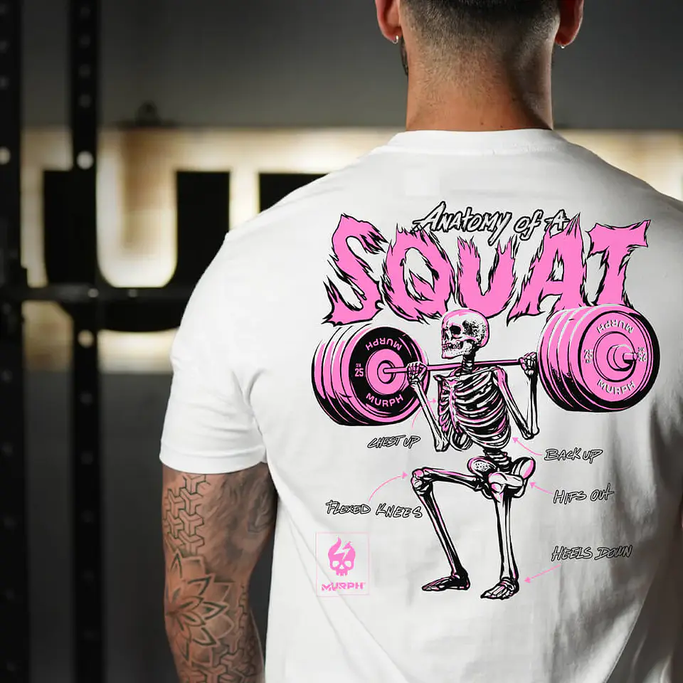 Remera Regular Fit Anatomy Of Squat - Blanco 3