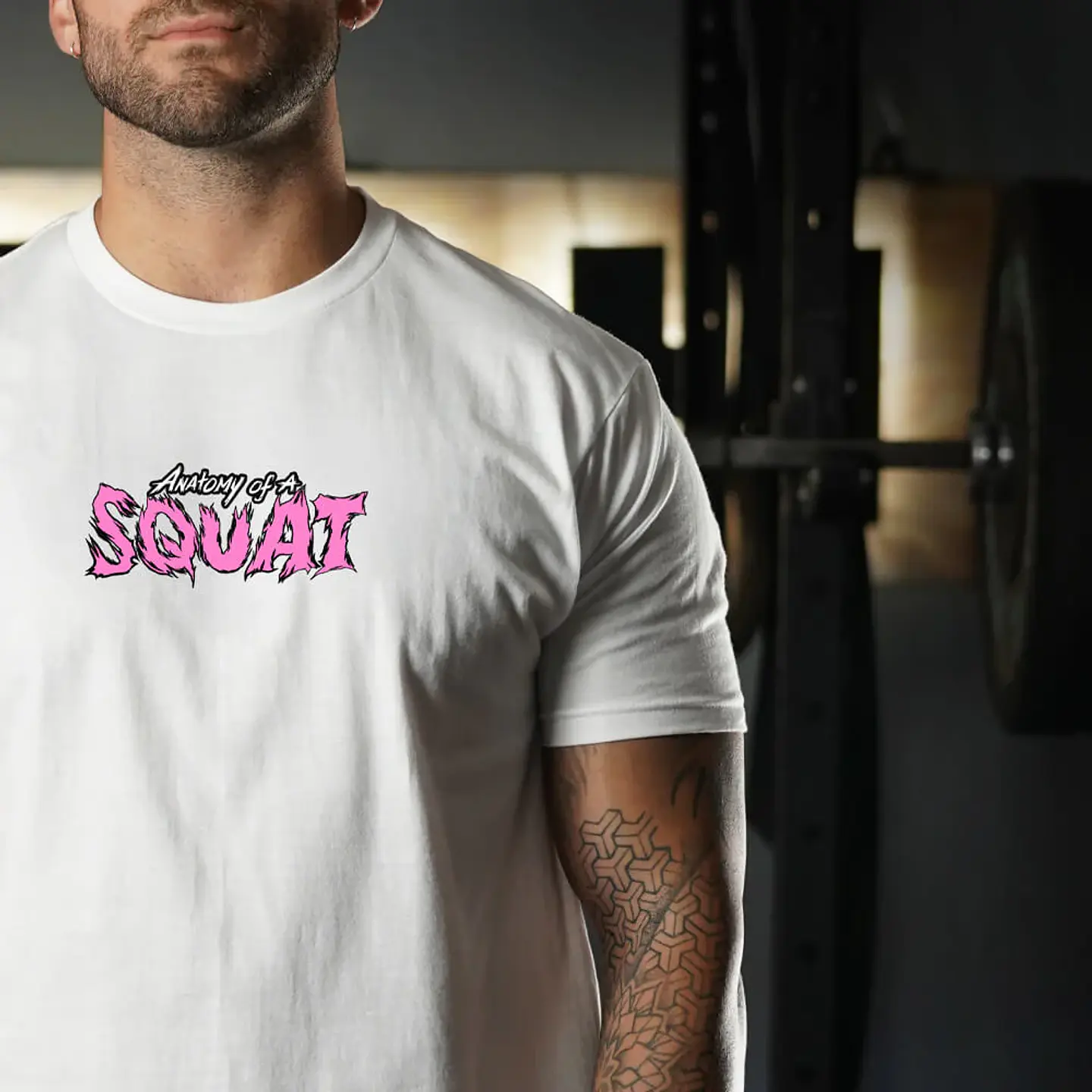 Remera Regular Fit Anatomy Of Squat - Blanco 4